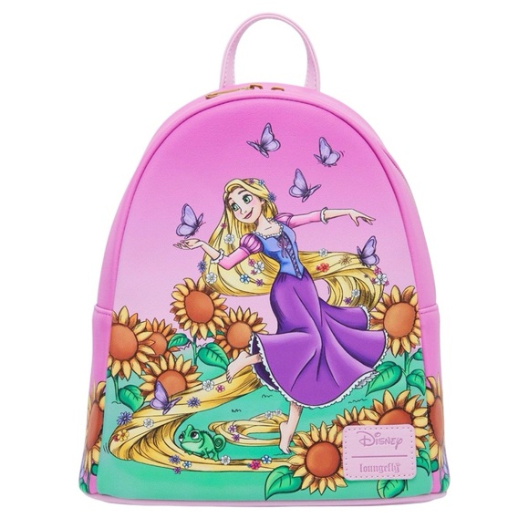 Loungefly Handbags - NEW Loungefly Disney Tangled Movie Rapunzel Sunflower Field Mini Backpack